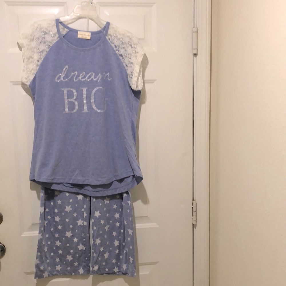 NWOT Ladies: Dream Big Baby Blue 2pc PJ set